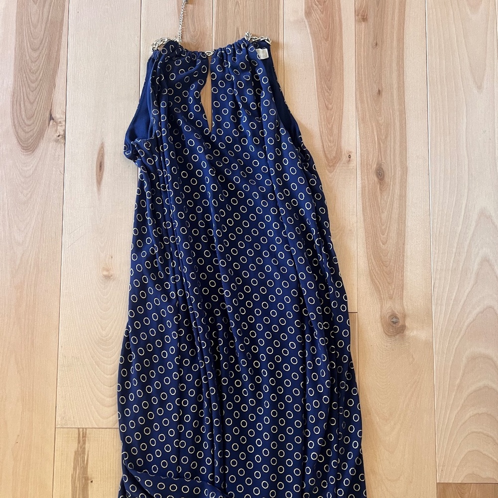 Navy and gold designer dress